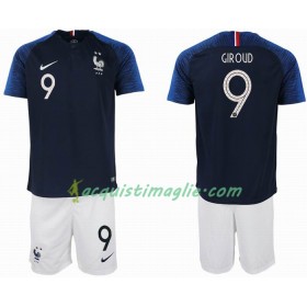 Divisa di Calcio Francia GIROUD 9 2 star Bambino Prima Mondiali 2018